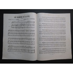 CLAPISSON Louis Les Primeurs de la Vie Chant Piano ca1860
