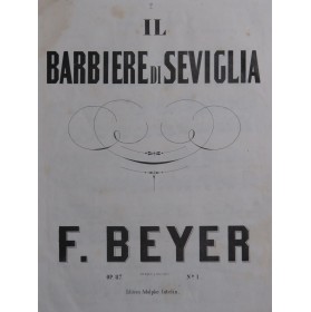 BEYER Ferdinand Il Barbiere...