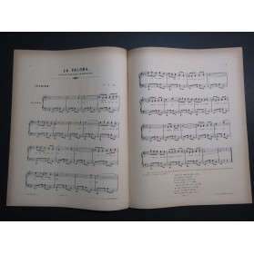 IRADIER Sébastiàn La Paloma Danza Popular Habanera Piano 1878