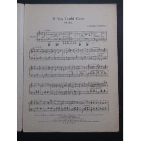 DAREWSKI Herman If You Could Care Piano 1919
