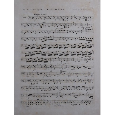 MAYSEDER Joseph Grand Trio No 3 op 51 Violoncelle ca1845