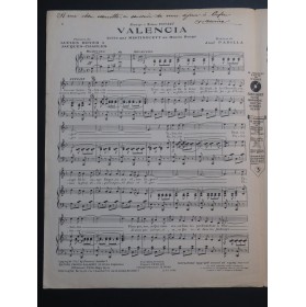 PADILLA José Valencia Chant Piano 1925