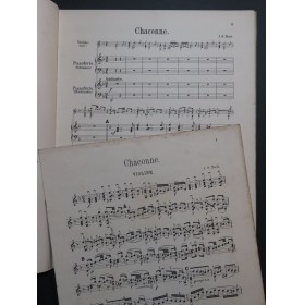 BACH J. S. Chaconne Piano Violon