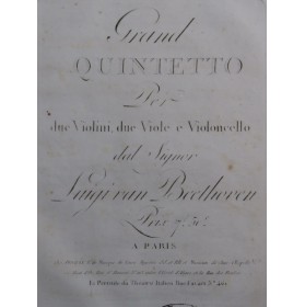 BEETHOVEN Grand Quintette...