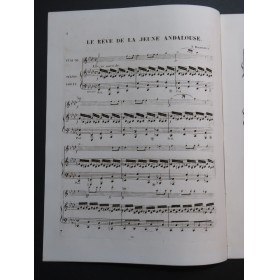 BERBIGUIER Tranquille Le Rêve de la Jeune Andalouse op 128 Piano Flûte ca1830