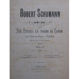 SCHUMANN Robert Etudes en...