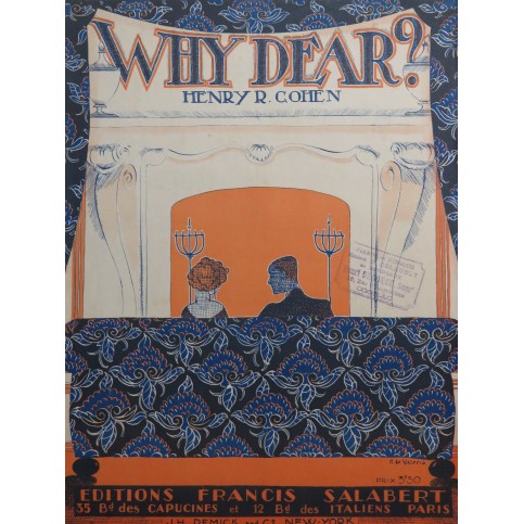 COHEN Henry R. Why Dear ? Piano 1921