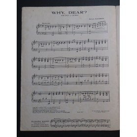 COHEN Henry R. Why Dear ? Piano 1921