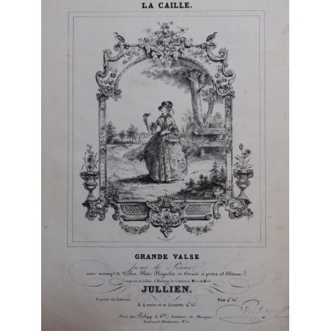 JULLIEN La Caille Piano ca1840
