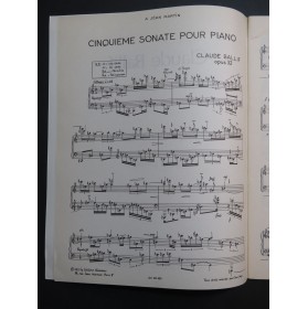 BALLIF Claude Cinquième Sonate op 32 Piano 1975