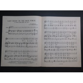 BROWN Lew SCHRAUBSTADER Carl Last Night on the Back Porch Chant Piano 1923