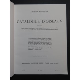 MESSIAEN Olivier Catalogue d'Oiseaux 5e Livre Piano 1996