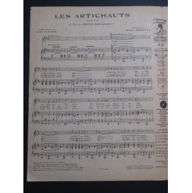 MORETTI Raoul Les Artichauts Chant Piano 1927