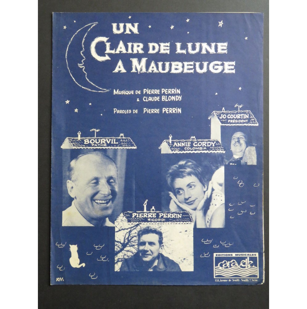 Un Clair de Lune à Maubeuge Tango Bourvil Chant Piano 1962