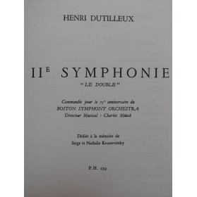 DUTILLEUX Henri Symphonie...