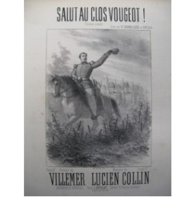 COLLIN Lucien Salut au Clos Vougeot Chant Piano XIXe