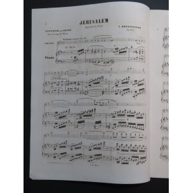 BRETONNIÈRE Victor Jerusalem Verdi Fantaisie op 109 Piano Flûte ca1860