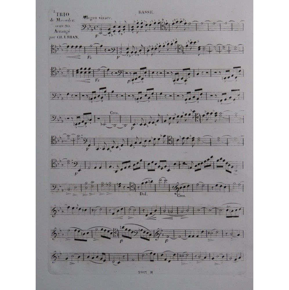 MAYSEDER Joseph Trio op 50 Violoncelle ca1835