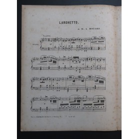 MOZART W. A. Larghetto Piano ca1868