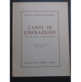 DALLAPICCOLA Luigi Canti di Liberazione Dédicace Chant Piano 1955