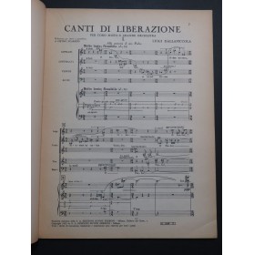 DALLAPICCOLA Luigi Canti di Liberazione Dédicace Chant Piano 1955
