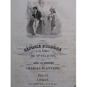 PLANTADE Charles Réponse...
