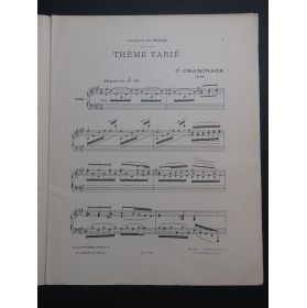 CHAMINADE Cécile Thème Varié op 89 Piano 1898
