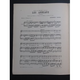 ANTONIN Louis Les Anneaux Chant Piano
