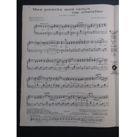 PEARLY Fred Mes parents sont venus me chercher Piano 1922