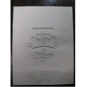 DUVERNOY J. B. Chant de la Berceuse Piano ca1850
