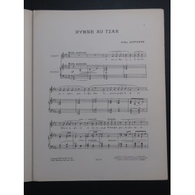 LITVINE Félia Hymne au Tzar Chant Piano 1915