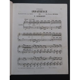 SCHUBERT Franz Impatience Harmonium Orgue ca1863