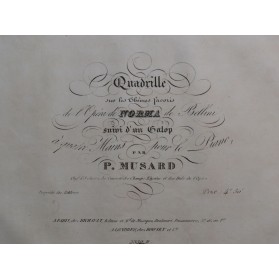 MUSARD P. Quadrille sur...