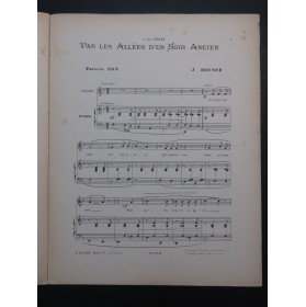 ROUSSE J. Par les allées d'un soir ancien Chant Piano ca1905