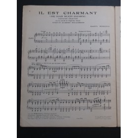 MORETTI Raoul Il est Charmant Fantaisie Piano 1932