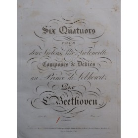BEETHOVEN Quatuors op 18...