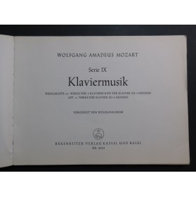 MOZART W. A. Klaviermusik Serie IX Piano 4 mains 1955