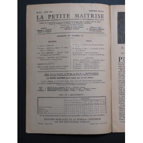 La Petite Maîtrise No 277 Alain Vadon Flor Micha Orgue 1936