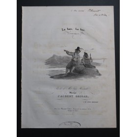 GRISAR Albert Là-bas ! Là-bas ! Dédicace Chant Piano ca1840