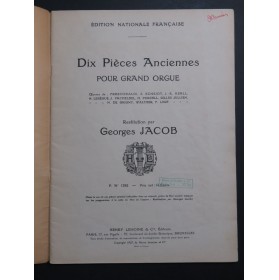 Dix Pièces Anciennes Grand Orgue