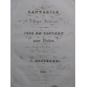 MAYSEDER Joseph Cantabile...