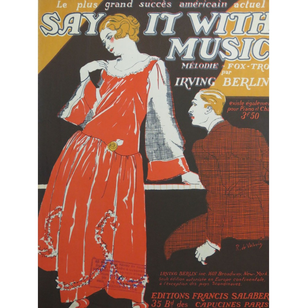 BERLIN Irving Say It With Music Piano 1921