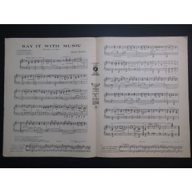 BERLIN Irving Say It With Music Piano 1921