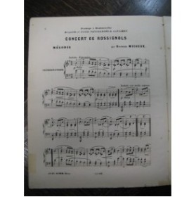 MICHEUZ Georges Concert de Rossignols Piano ca1860