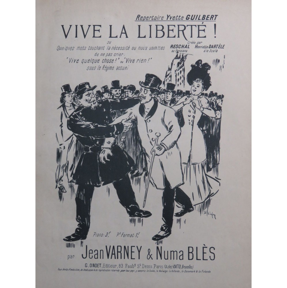 VARNEY Jean BLÈS Numa Vive la Liberté ! Chant Piano