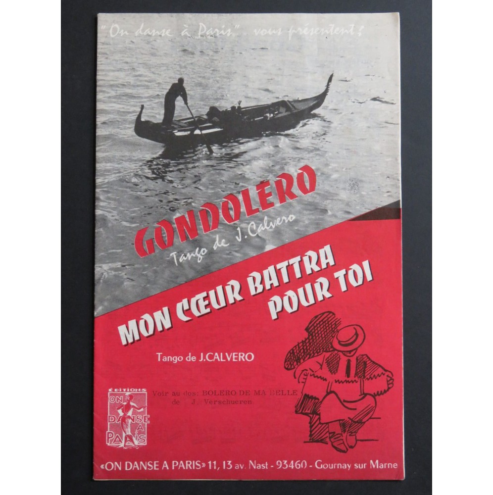 Gondolero Mon Coeur battra pour toi Tango Accordéon 1956