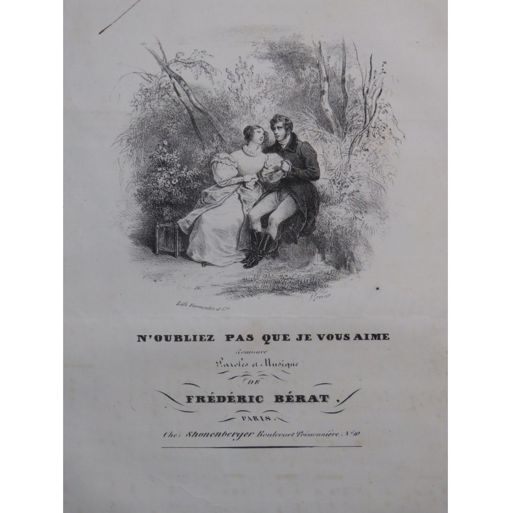 BÉRAT Frédéric N'oubliez pas que je vous aime Chant Piano ca1830