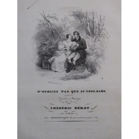 BÉRAT Frédéric N'oubliez pas que je vous aime Chant Piano ca1830