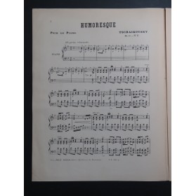 TSCHAIKOWSKY P. I. Humoresque op 10 Piano ca1900
