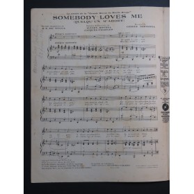 GERSHWIN George Somebody Loves Me Chant Piano 1924